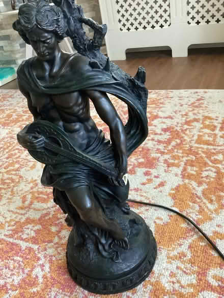 Photo of free Art Nouveau male figure lamp (Bedfont TW14) #3