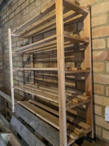 Photo of free Pine storage shelves (Great Baddow CM2) #1