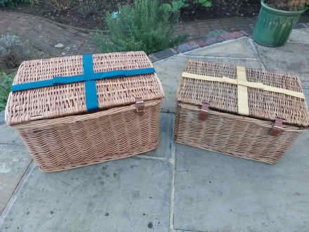 Photo of free 2 x wicker hamper baskets (Sheet GU32) #1