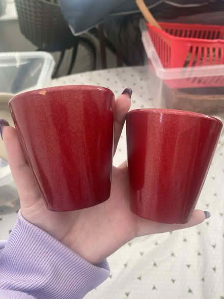 Photo of free 2 small, red plant pots (Ware SG12) #1