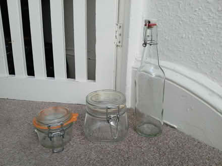 Photo of free 2 Kilner Jars and a bottle (Lark Lane Area L17) #1
