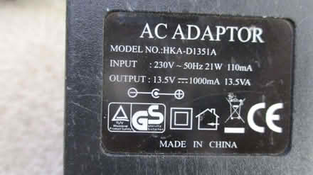 Photo of free 13.5v DC power adapter. (Innsworth GL3) #2