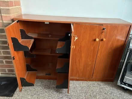 Photo of free Wooden Media Cabinet (Flushing) #1