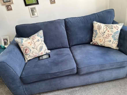 Photo of free Blue sofa and chair (Lower Bevendean BN2) #2