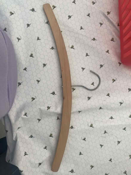 Photo of free One wooden coat hanger (Ware SG12) #1