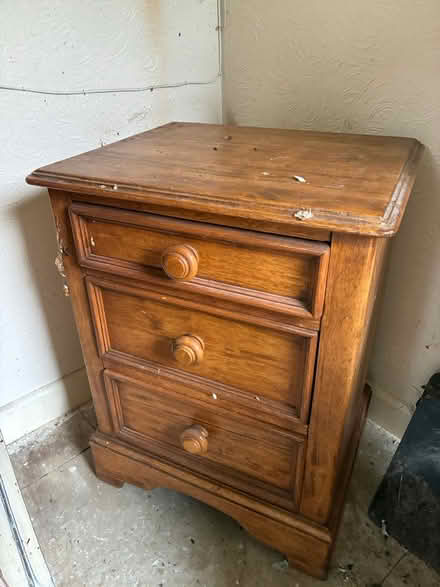 Photo of free Solid pine bedside table (Doddinghurst CM15) #1