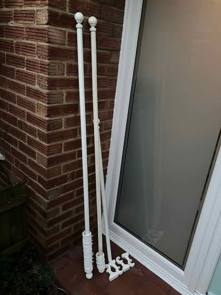 Photo of free White wood curtain poles (CT14) #1
