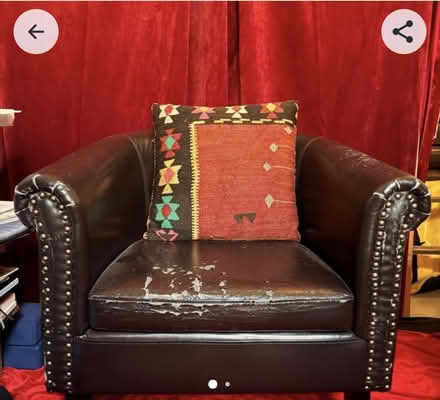 Photo of free very used faux leather chair (E10) #1