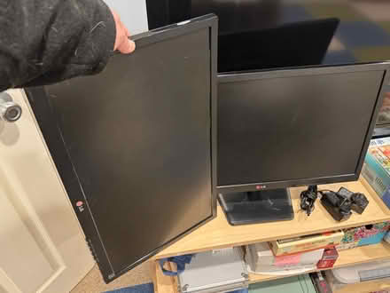 Photo of free 2) 24” LCD monitors (19038 Erdenheim, Larrimore Ln) #1