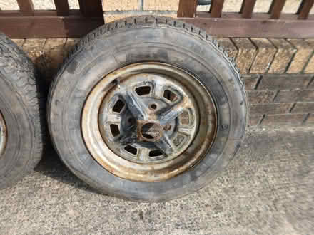 Photo of free MGB Rostyle wheels (Patchway BS34) #3