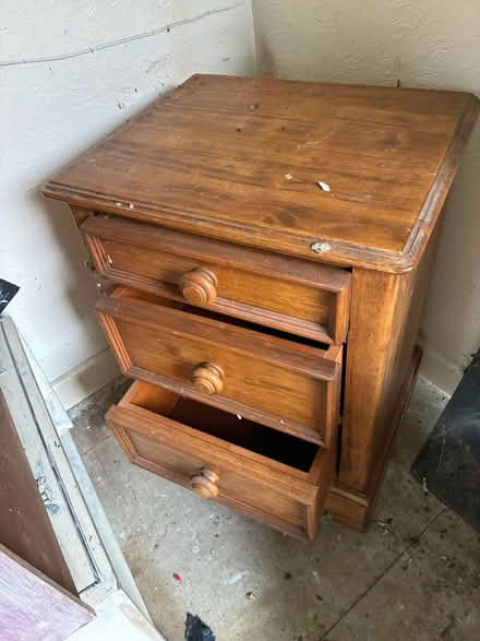 Photo of free Solid pine bedside table (Doddinghurst CM15) #2