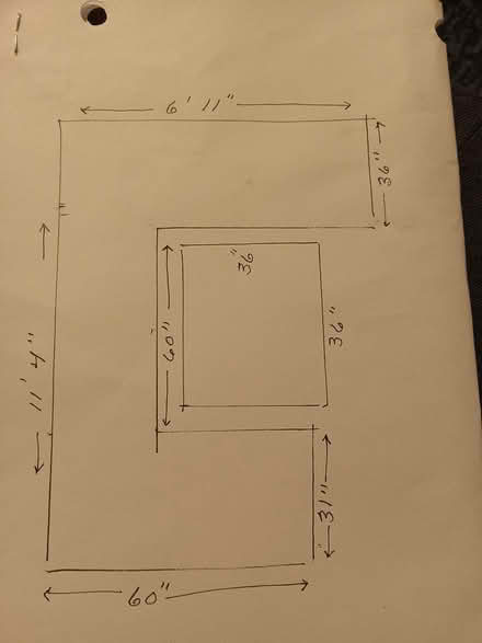 Photo of free Large 4 peice sectional (Kent) #3