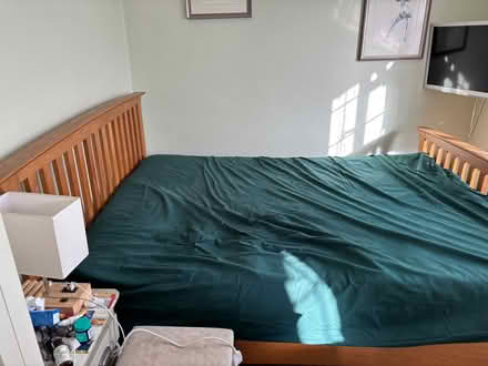 Photo of free Solid oak king size bed frame (Brompton ME7) #2