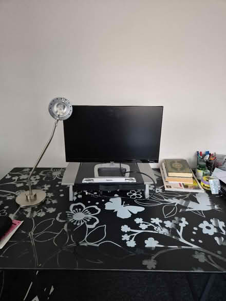 Photo of free Computer stand, monitor and lamp (Sw48hd) #1