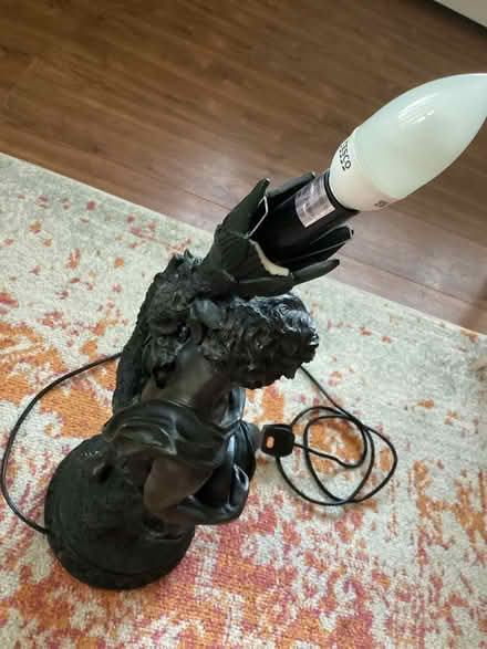 Photo of free Art Nouveau male figure lamp (Bedfont TW14) #4