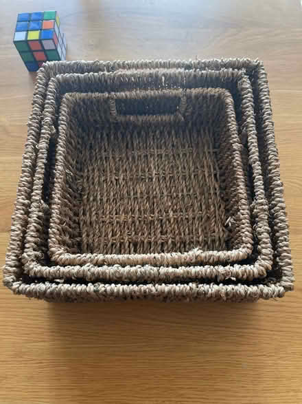 Photo of free Three wicker storage containers (First Avenue. Hove.) #1