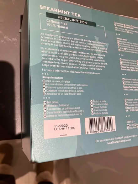 Photo of free Sustainable spearmint teabags (Coulsdon, nr, train station) #3