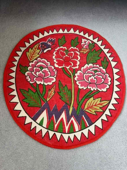 Photo of free Colourful bedside circle rug (Henley-on-Thames RG9) #1