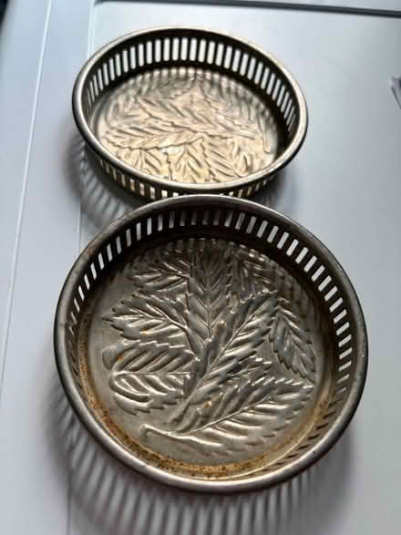 Photo of free Two silver plated drinks coasters (Westbury Wilts BA13) #1