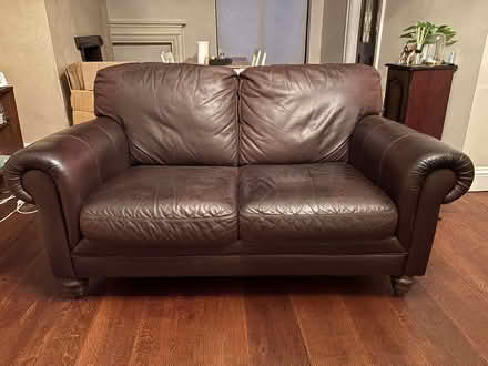 Photo of free 2x Leather Sofas (Linthwaite) #2