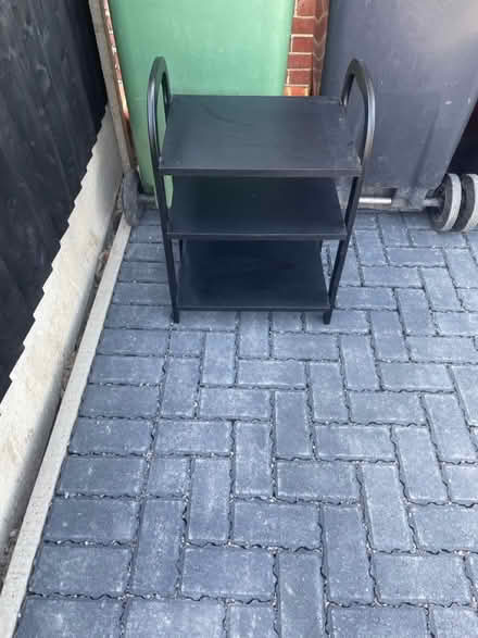 Photo of free Small heavy metal and wood unit (Morden SM4) #1