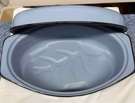 Photo of free Baby Blue Enamel Roaster 🩵 (Belmont, MA) #1