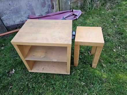 Photo of free Ikea side table and small "drawer" (Mortimers Cross HR6) #1