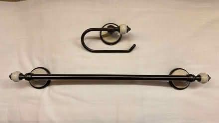 Photo of free Bronze/Ceramic Towel Bar, TP Holder (Reston, VA) #2