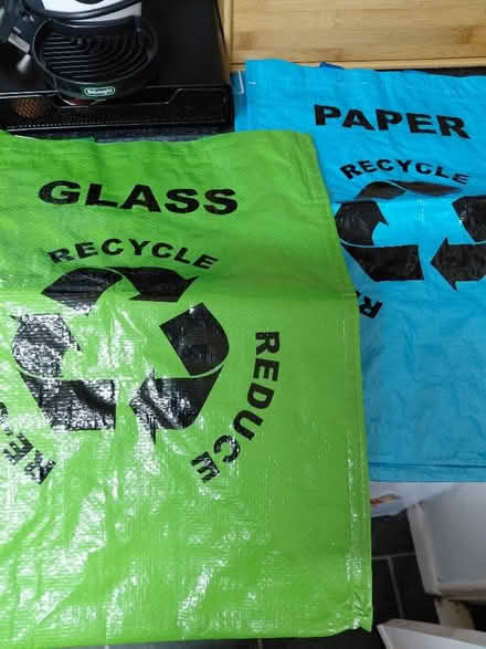 Photo of free Glass and paper recycling bags (Rowner PO13) #1