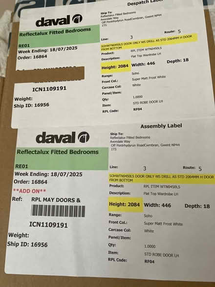 Photo of free Bedroom Wardrobe Doors (Cwmbran NP44) #2