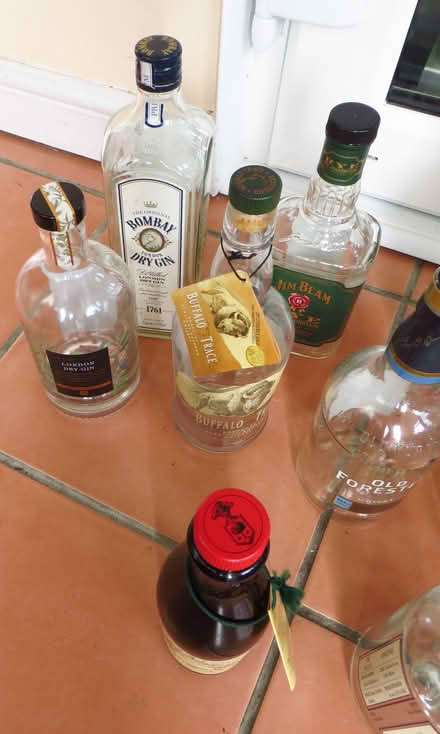 Photo of free 11 Empty Bottles - Gin, Whiskey Etc (North Baddesley SO52) #2
