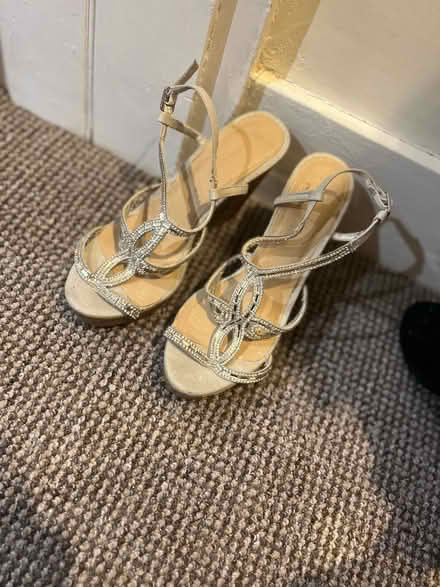 Photo of free Used silver open toes shoes (ME7) #2