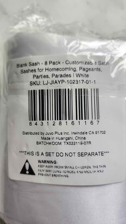 Photo of free White satin sashes (Somerset) #1