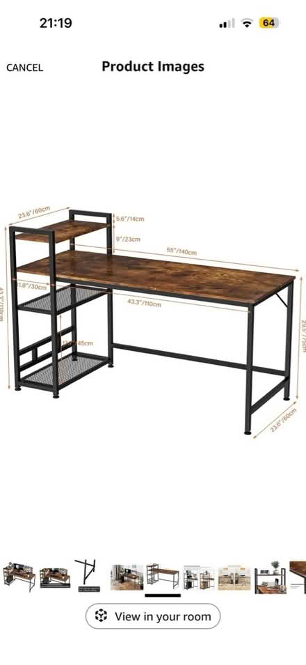 Photo of free Brown and black desk (Sherwood NG5) #1