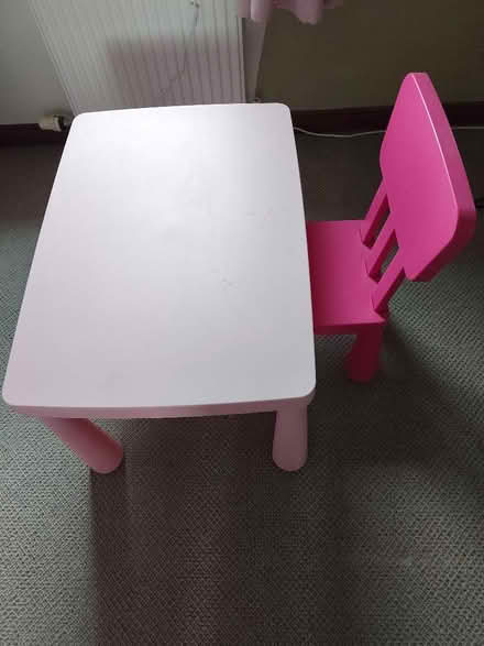 Photo of free Child's table & chair and blackboard/magnetic board (Birkhill DD2) #4