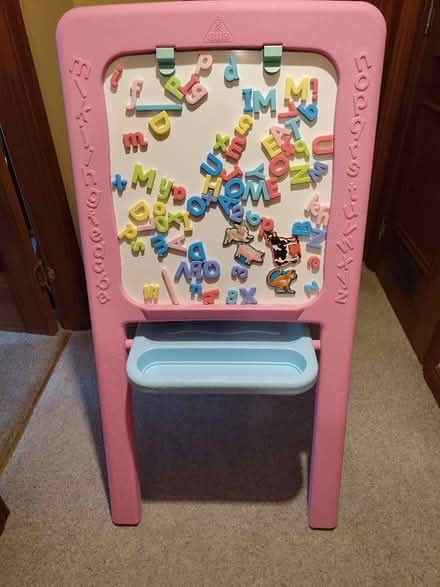 Photo of free Child's table & chair and blackboard/magnetic board (Birkhill DD2) #3