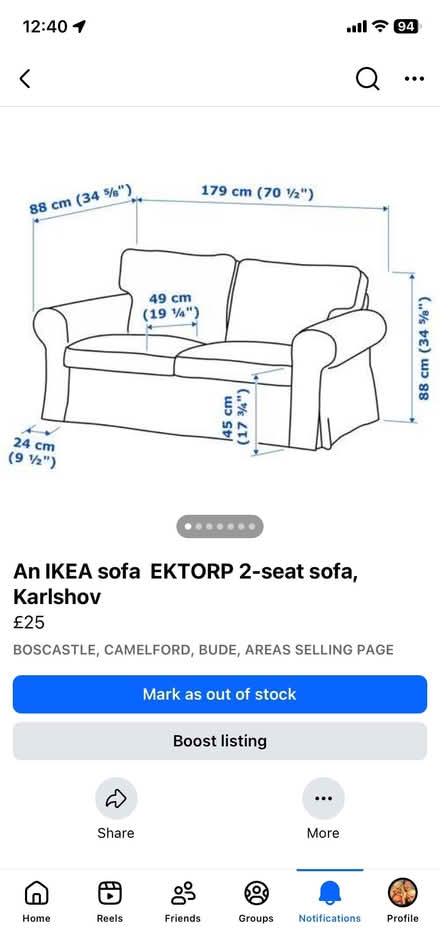 Photo of free Sofa (Boscastle PL35) #1