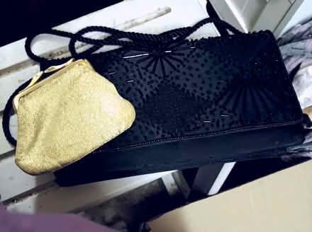 Photo of free black beaded evening bag and coin purse (Allington NG32) #1