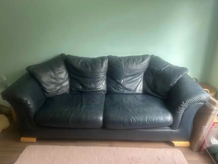 Photo of free Blue 3 Seater Sofa (Westbury BA13) #1