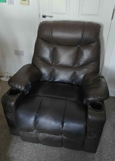 Photo of free Brown Reclining Armchair (Canklow S60) #1