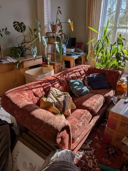 Photo of free Large three seater red sofa (BS8 1) #2