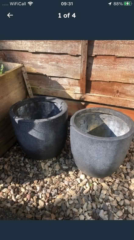Photo of free 2 Grey Stoneware Pots (Whiteley PO15) #1