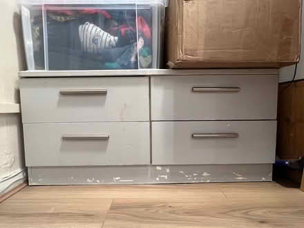 Photo of free Short wide chest of 4 drawers (Hastings TN34) #1