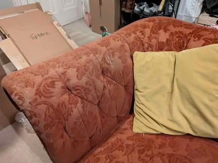 Photo of free Large three seater red sofa (BS8 1) #3