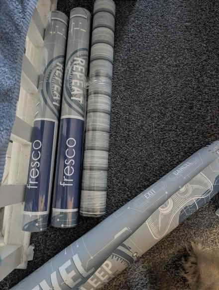 Photo of free 2x new rolls of Gaming wallpaper and wooden panel wallpaper (Goffs Oak EN7) #1