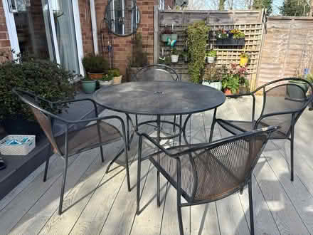 Photo of free Metal garden table and chairs (RG31 5WD) #3