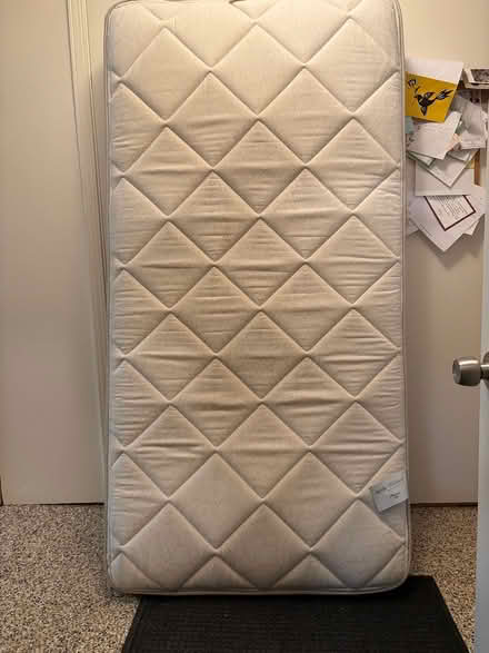 Photo of free Twin mattress w/ box spring & frame (Redwood City) #1