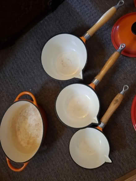 Photo of free Orange cast iron pots (Bletchley MK2) #3
