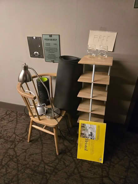Photo of free Chair, corner shelf, desk lamps etc (Jersey City) #1