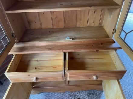 Photo of free Large Pinewood Dresser comprising display cabinet and base. (Didcot OX11) #3
